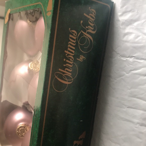 CHRISTMAS BY KREBS SIENNA ROSE GLASS ORNAMENTS - Picture 3 of 3